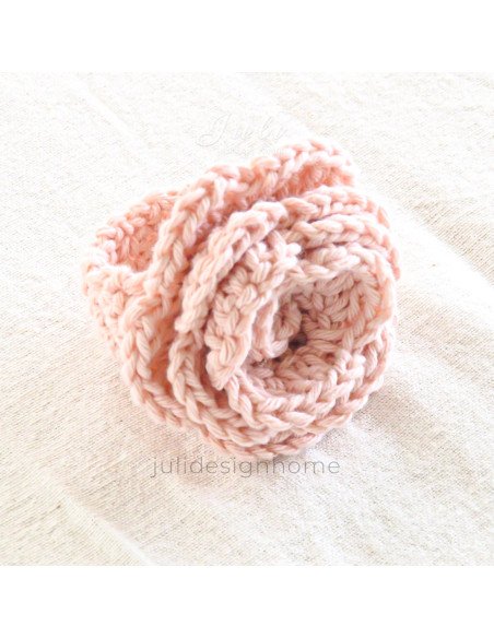 rosa crochet servilleta