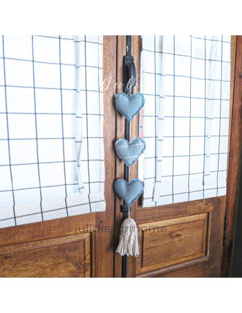 Colgante de Corazones Celeste y Borla  - Juli Design Home 2