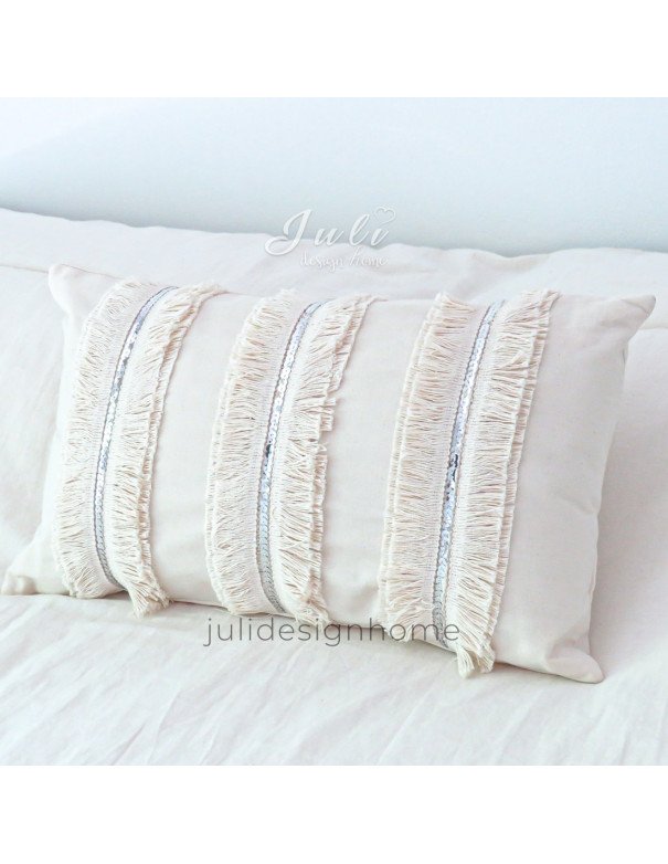 Almohadón Boho Luna 30x50 Plateado - Comprar en Juli Design Home