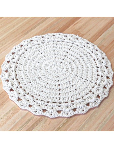 tejido en crochet plato de sitio