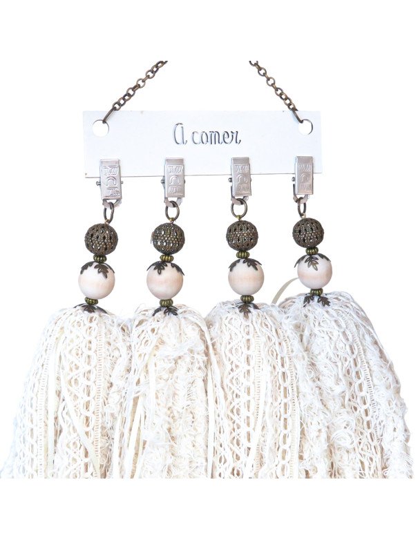 Pesa Para Mantel Set x4 Borla - Juli Design Home