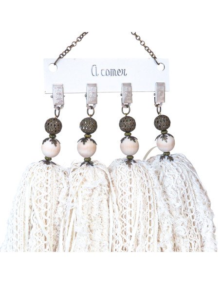 Pesa Para Mantel Set x4 Borla - Juli Design Home