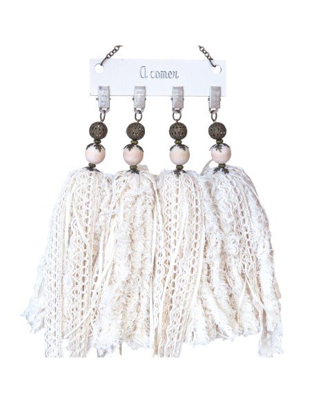 Pesa Para Mantel Set x4 Borla - Juli Design Home