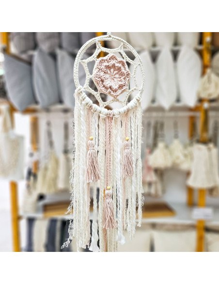 Atrapasueños Frida Rosa Tejido en Crochet - Juli Design Home