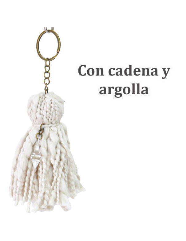 Llavero Borla Natural - Juli Design Home