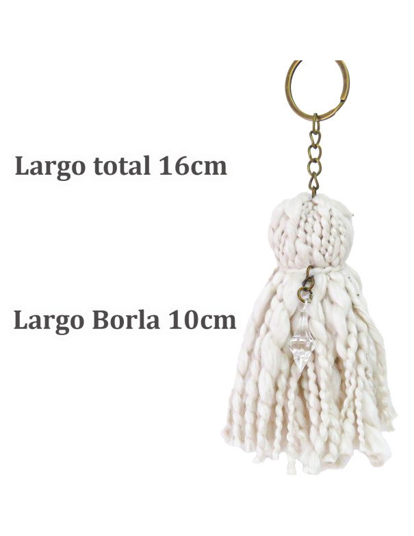 Llavero Borla Natural - Juli Design Home