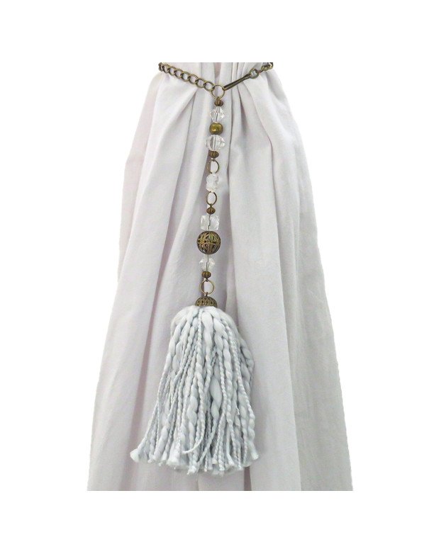 Borla Guada Gris Perla De Lana Para Cortinas - Juli Design Home