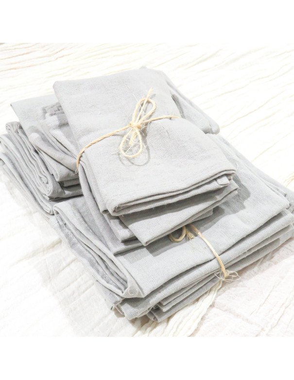 Servilletas de Tela Tusor Pack x6 (Gris Perla)- Juli Design Home