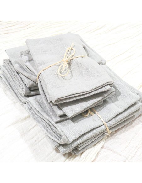 Servilletas de Tela Tusor Pack x6 (Gris Perla)- Juli Design Home