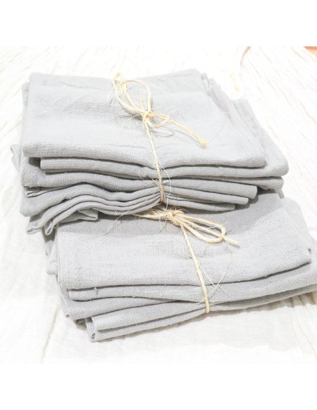 Servilletas de Tela Tusor Pack x6 (Gris Perla)- Juli Design Home
