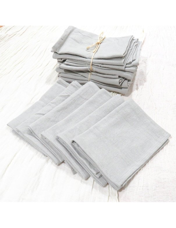 Servilletas de Tela Tusor Pack x6 (Gris Perla)- Juli Design Home