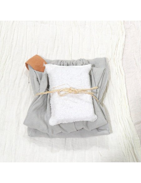 Set Cocina Guarda Bolsa + Agarradera + Esponja (Gris Perla) - Juli Design Home