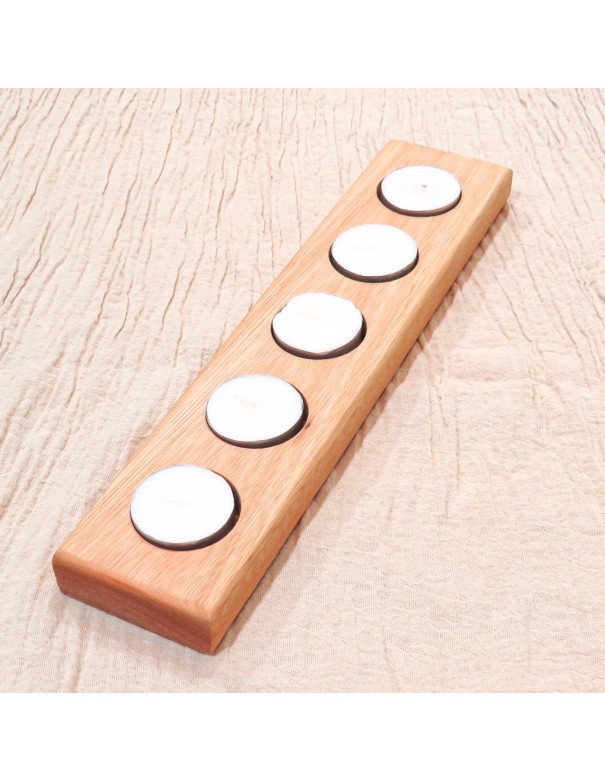 Fusta 3 Velas Madera Euca - Decorá tu mesa