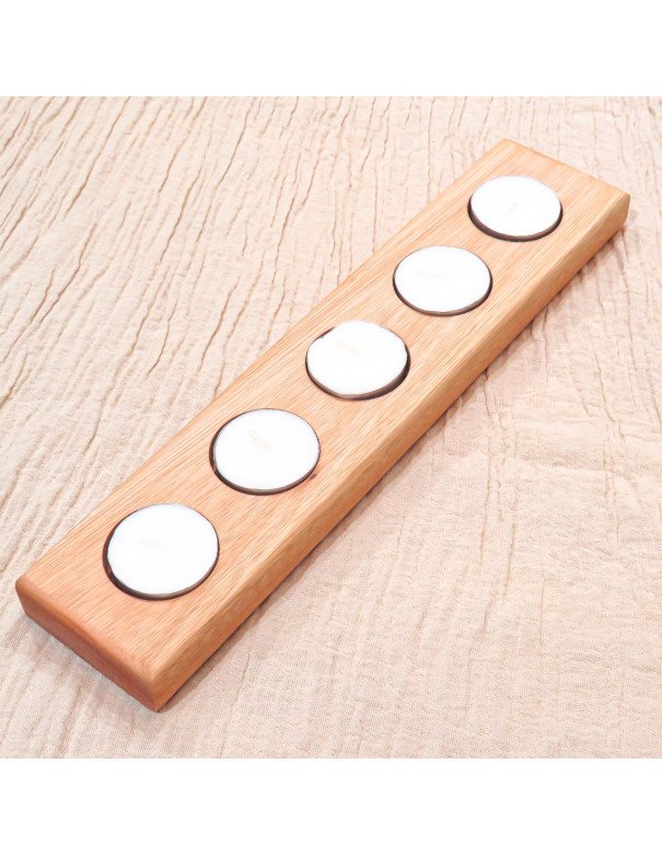 Fusta 3 Velas Madera Euca - Decorá tu mesa