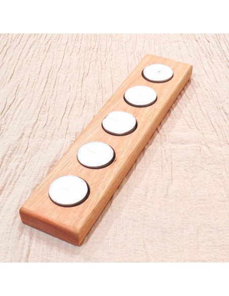 Fusta 3 Velas Madera Euca - Decorá tu mesa