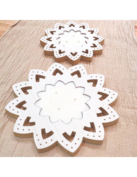 Vela Marroqui (25cm) Blanco- Decorá tu mesa