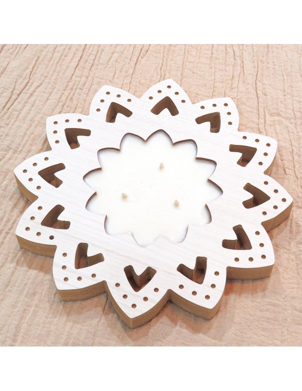 Vela Marroqui (20cm) Blanco- Decorá tu mesa