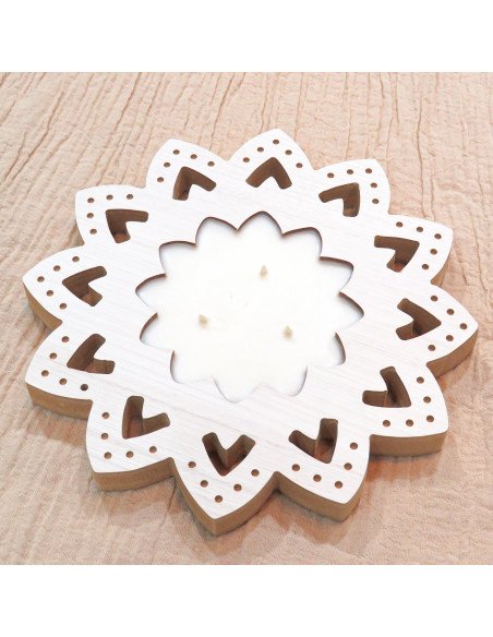 Vela Marroqui (20cm) Blanco- Decorá tu mesa