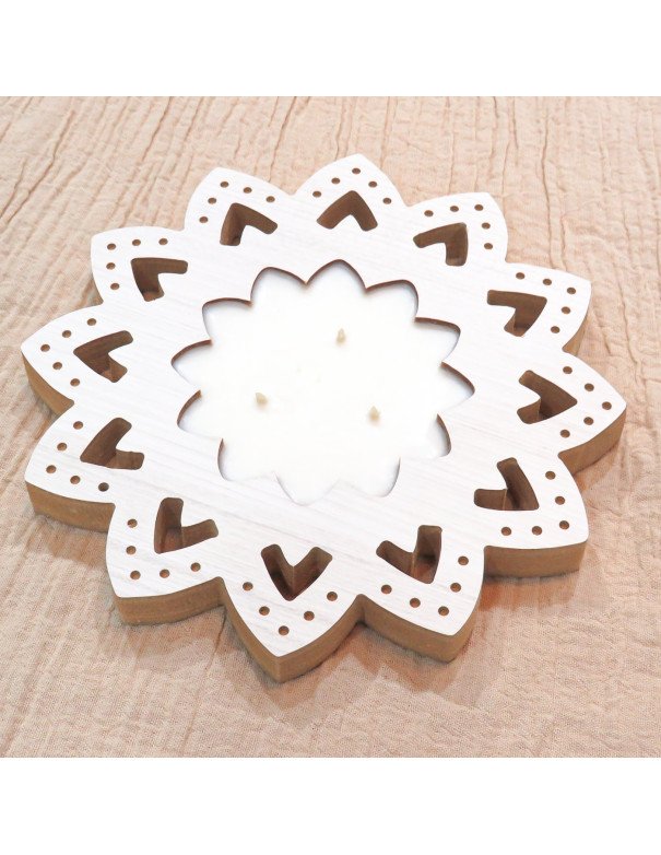 Vela Marroqui (20cm) Blanco- Decorá tu mesa