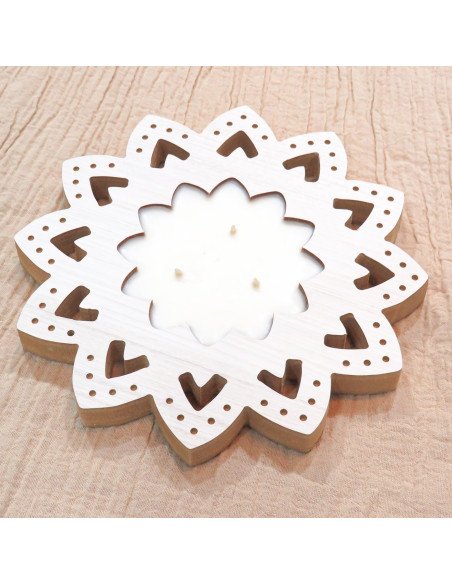 Vela Marroqui (20cm) Blanco- Decorá tu mesa