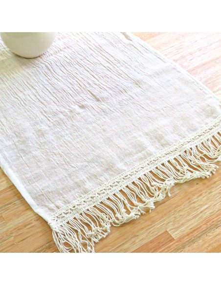 camino de mesa con puntillas