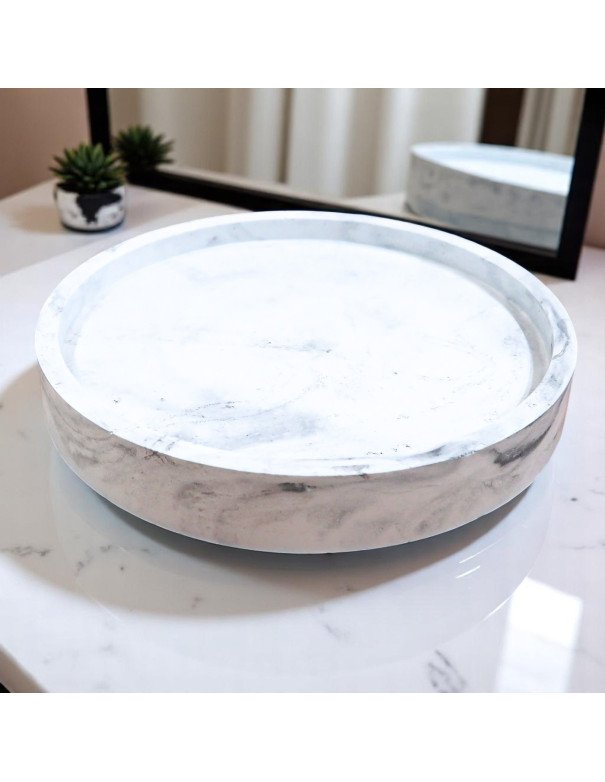 Bandeja Circular (Efecto Marmol) - Juli Design Home