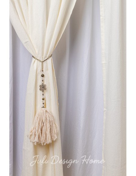 Juego de Cortinas Tusor Natural - Juli Design Home
