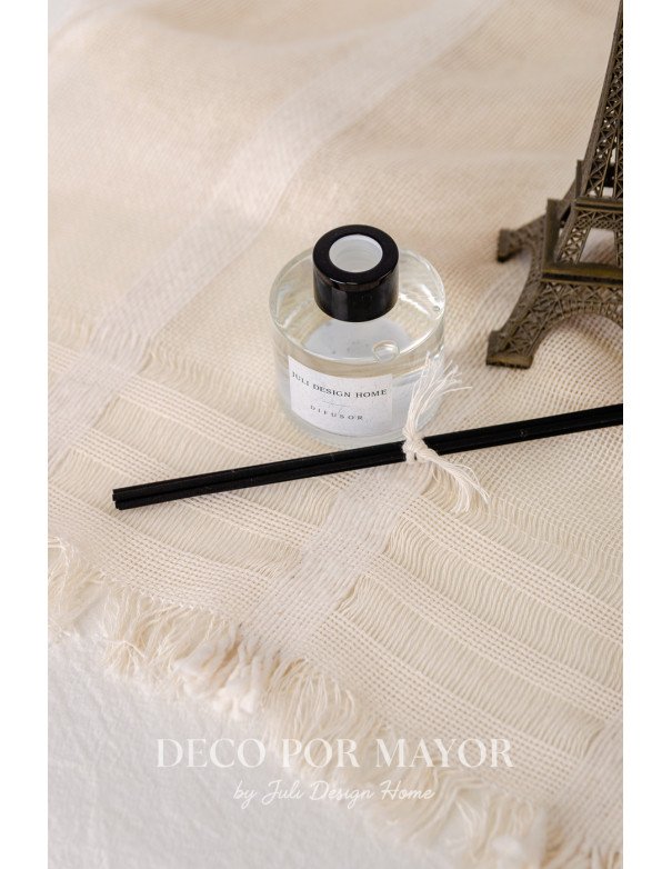 Camino de Mesa Natural con Flecos - Juli Design Home
