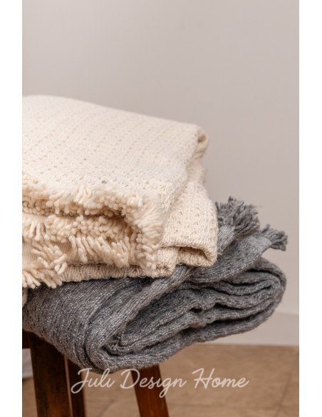 Manta Begonia Rústica Gris - Juli Design Home