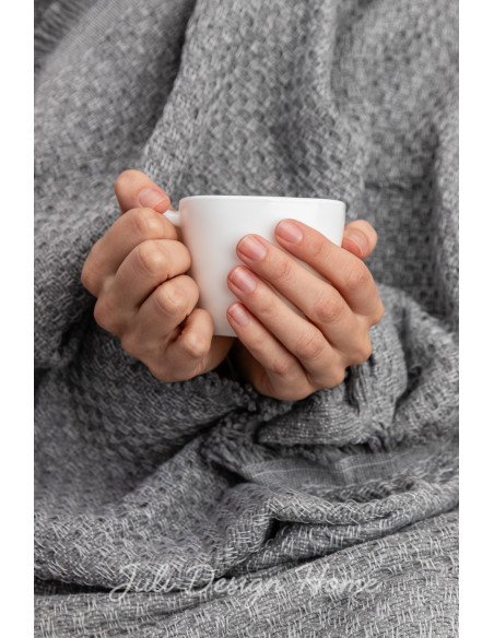 Manta Begonia Rústica Gris - Juli Design Home