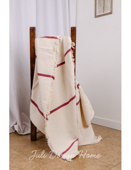 Manta Sillón Rústica Rojo - Juli Design Home