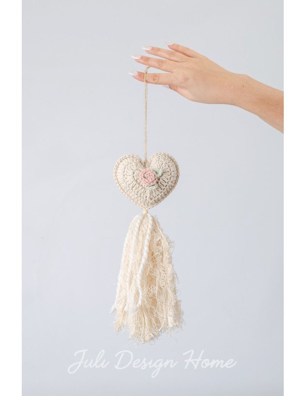 Colgante Corazón Tejido  - Juli Design Home