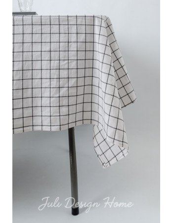 Mantel Cuadros Chicos Blanco/Grafito (200x150) - Juli Design Home