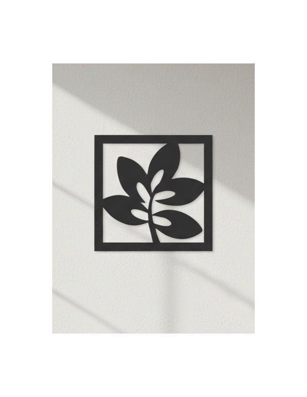 Cuadro Hoja III - Negro 40cm - Juli Design Home