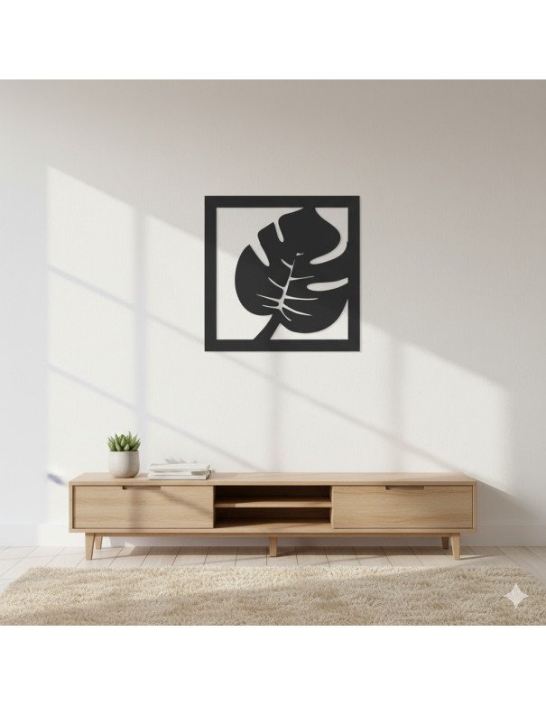 Cuadro Hoja IV - Negro 40cm - Juli Design Home