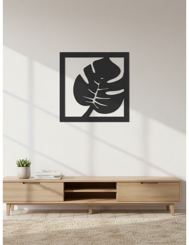 Cuadro Hoja IV - Negro 40cm - Juli Design Home