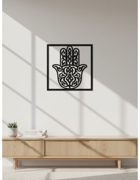 Cuadro Mano de Fátima II - Negro 40cm - Juli Design Home