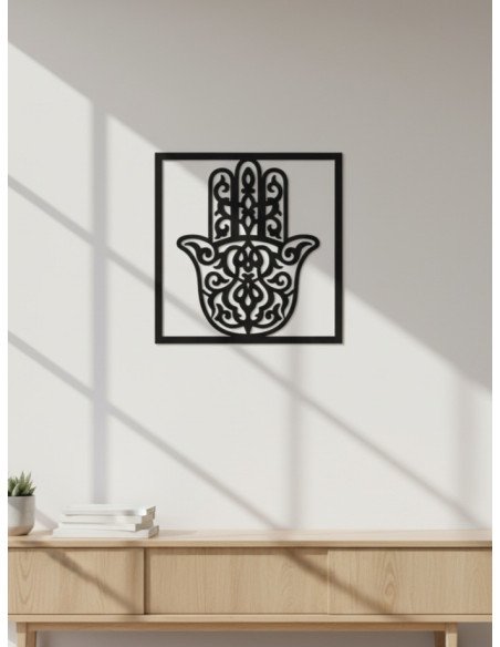 Cuadro Mano de Fátima II - Negro 40cm - Juli Design Home