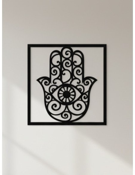 Cuadro Mano de Fátima I - Negro 40cm - Juli Design Home