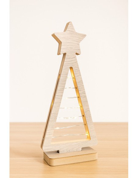 Arbolito Madera Con Luces - Juli Design Home