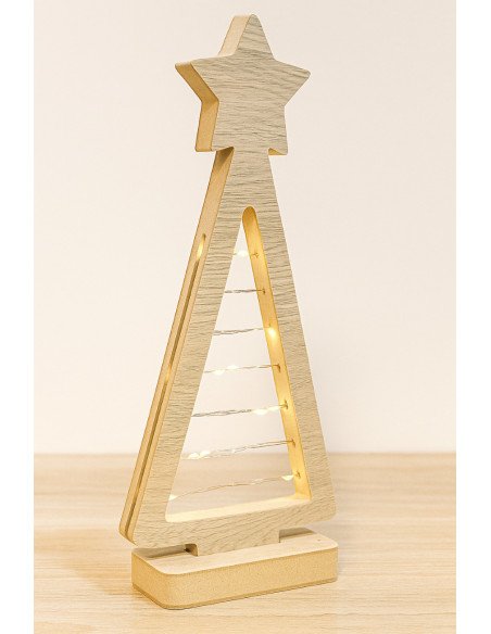 Arbolito Madera Con Luces - Juli Design Home