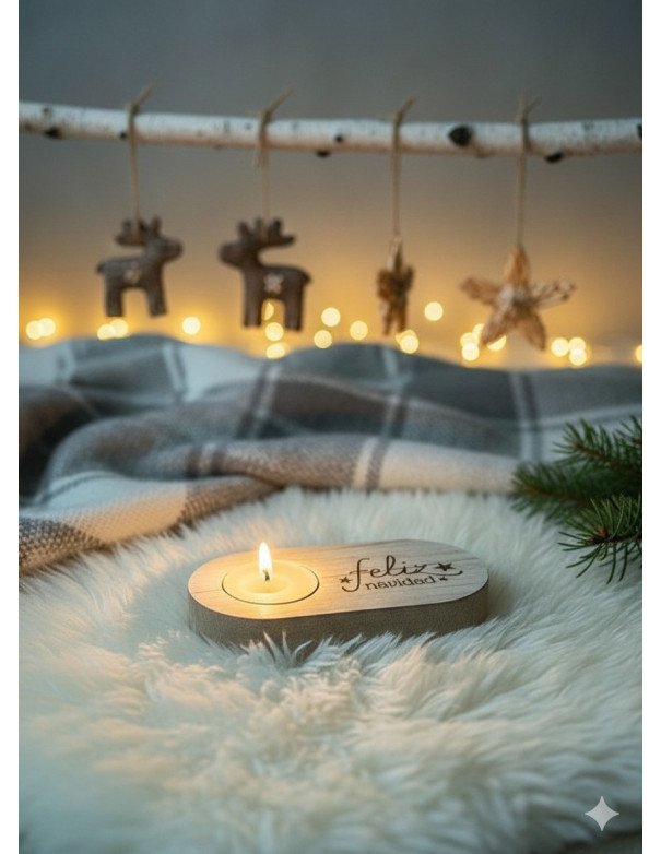 Porta Velas Feliz Navidad - Juli Design Home