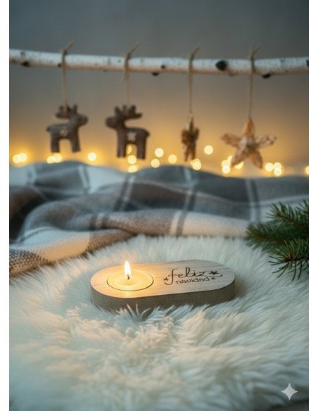 Porta Velas Feliz Navidad - Juli Design Home