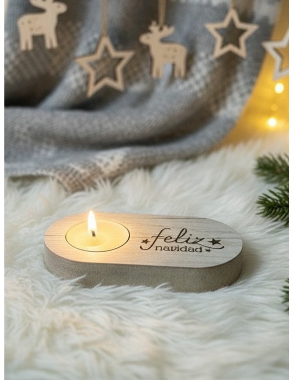 Porta Velas Feliz Navidad - Juli Design Home