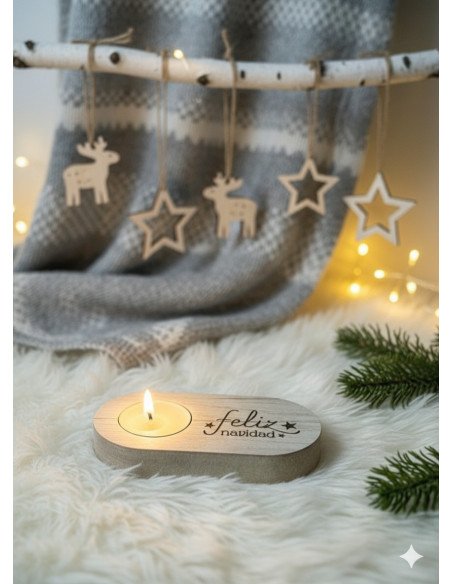Porta Velas Feliz Navidad - Juli Design Home