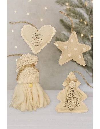 Set x4 Adornos de Tela Navidad - Juli Design Home 2