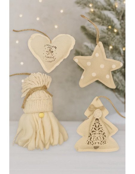 Set x4 Adornos de Tela Navidad - Juli Design Home