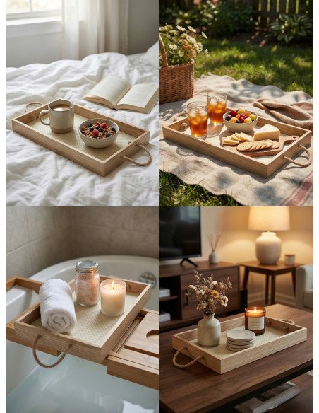 Bandeja Con Manija (Madera) - Juli Design Home