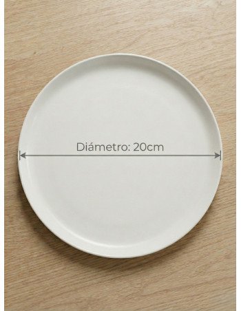 Plato Playo Postre 25cm (Blanco Mate) - Juli Design Home