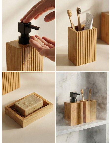 Set de Baño x3 Madera - Juli Design Home